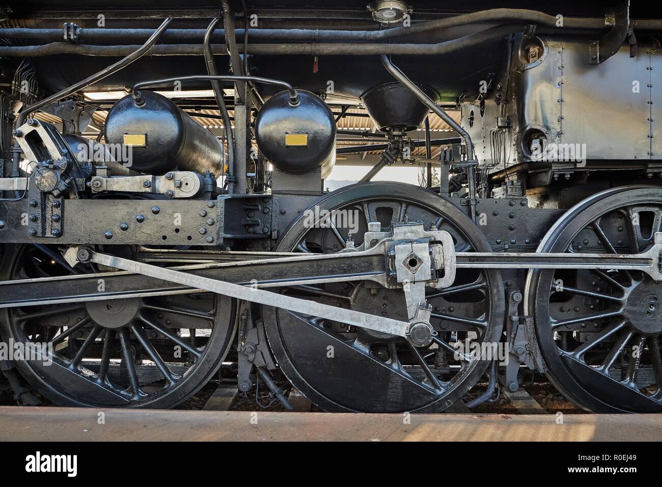 Steam Locomotive Detail Stock Photo - Alamy