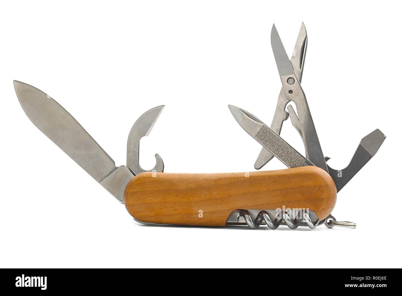 Swiss Knife Open Stock Photo Alamy