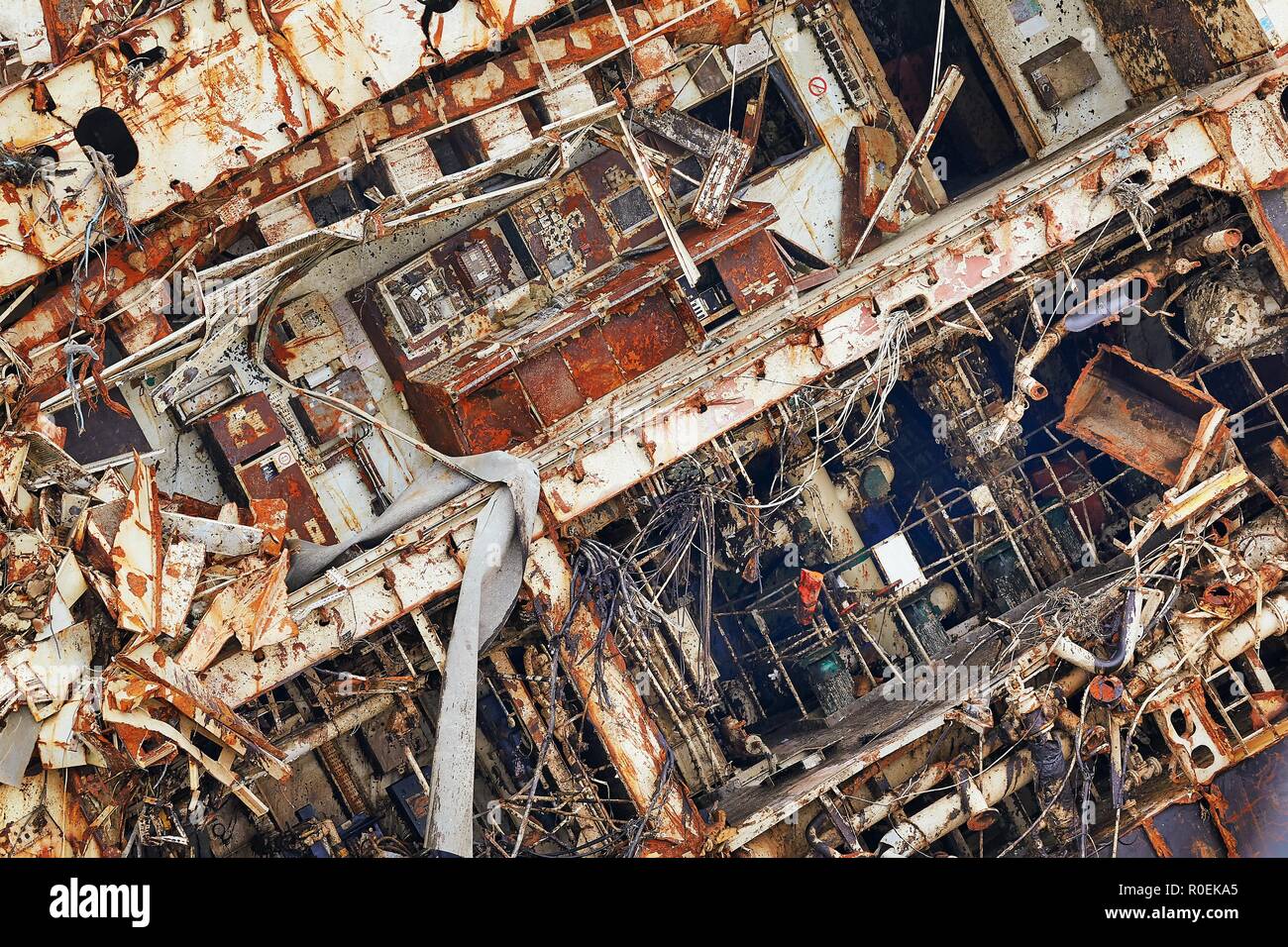 Cargo ship wreck Stock Photo Alamy