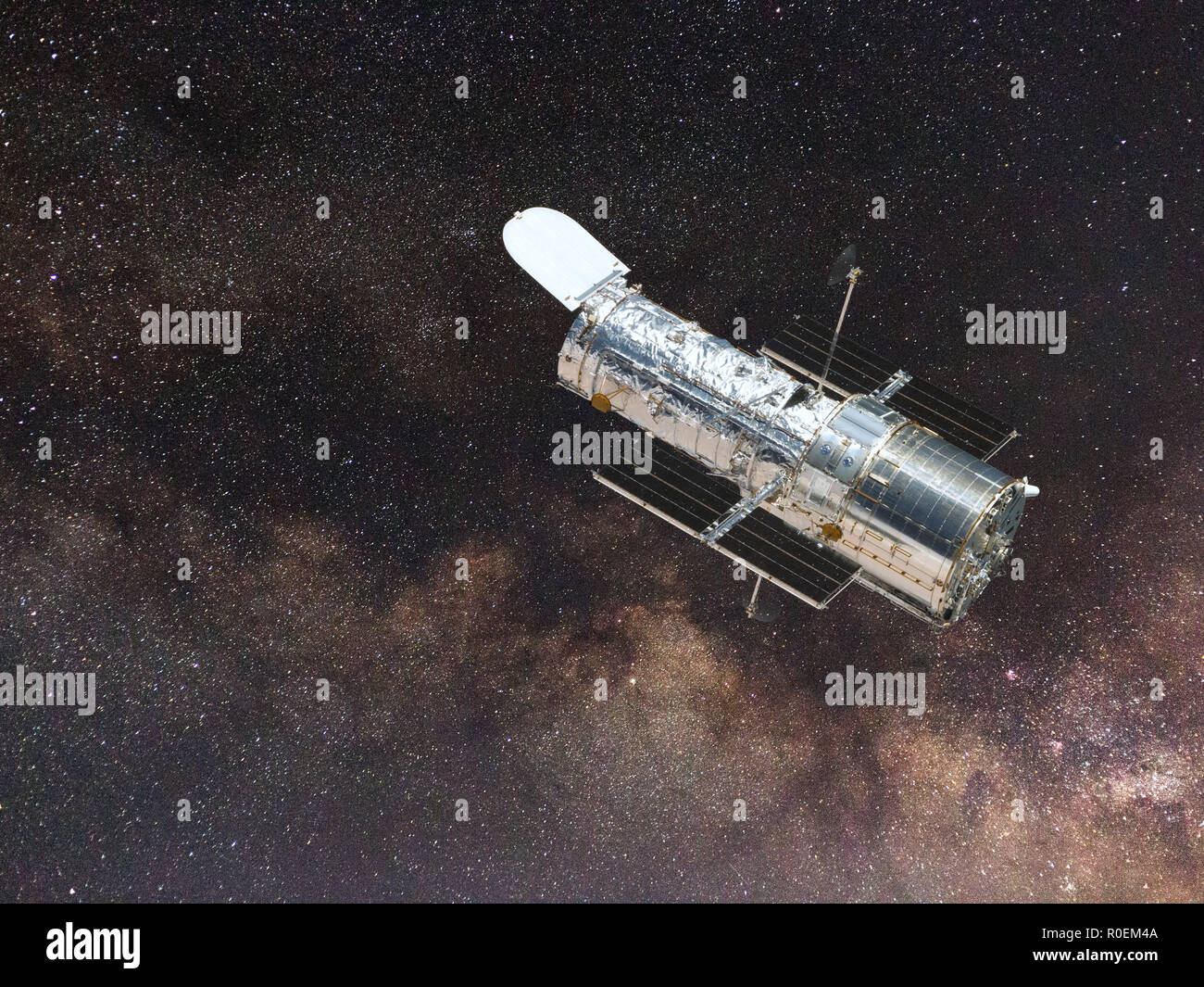 Hubble Space Telescope observing a star field Stock Photo