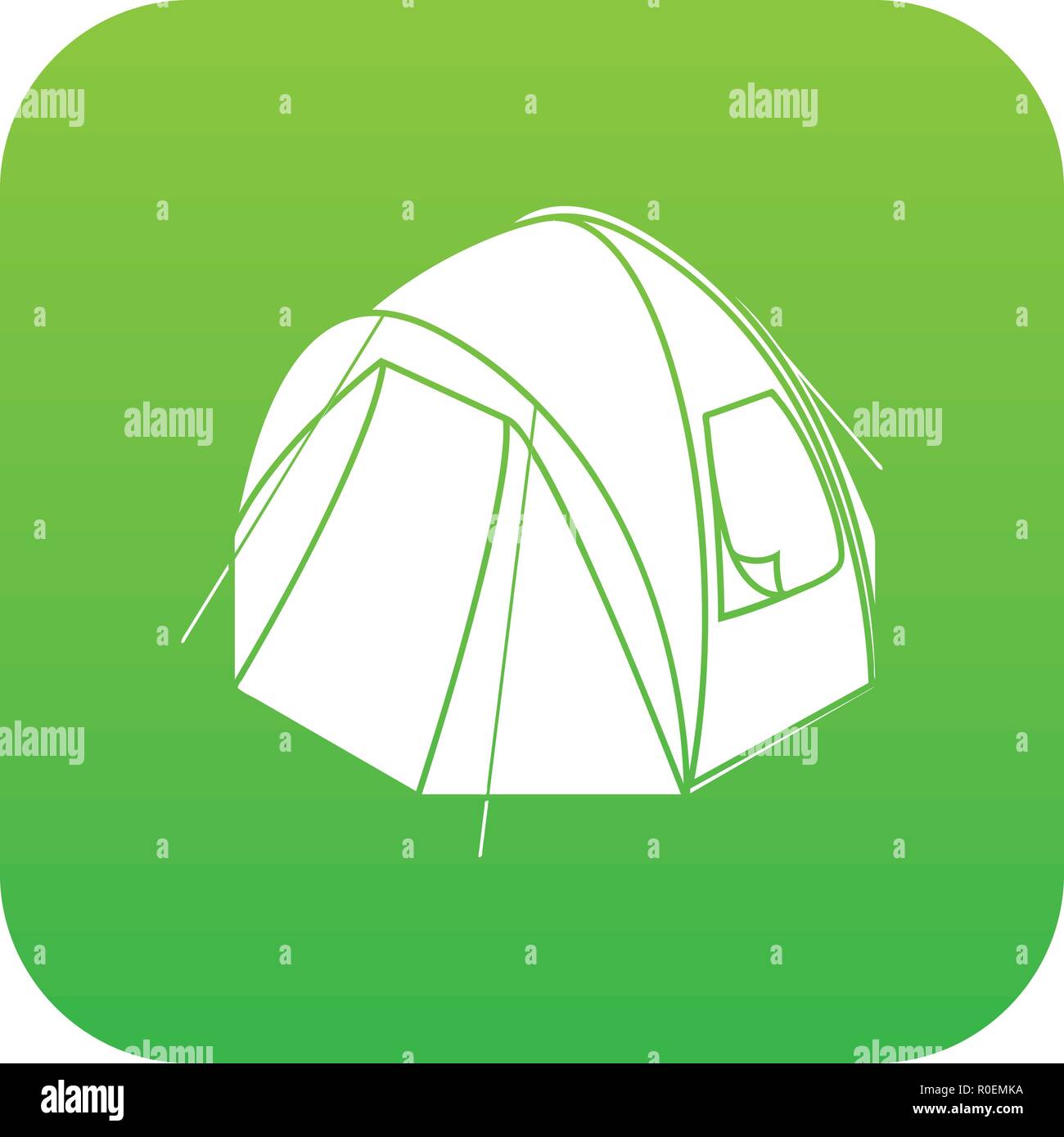 Hiking tent icon green vector Stock Vector Image & Art - Alamy