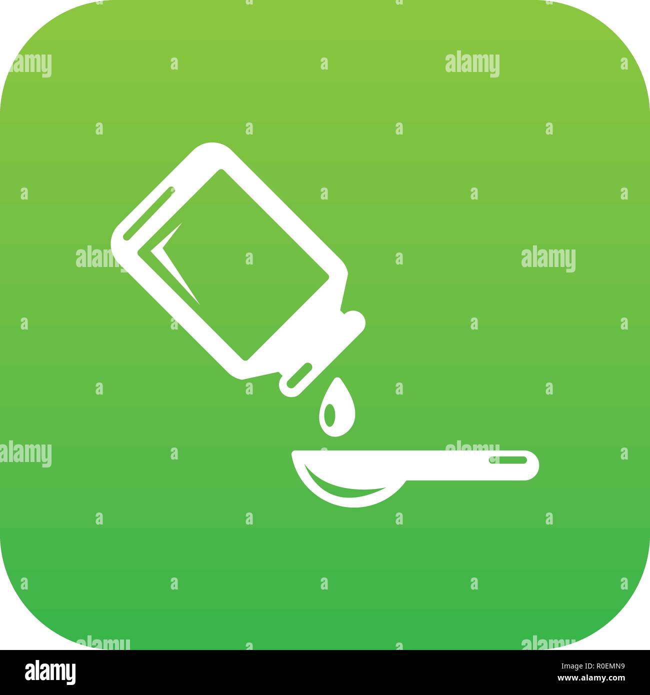 Medical syrup icon green vector Stock Vector