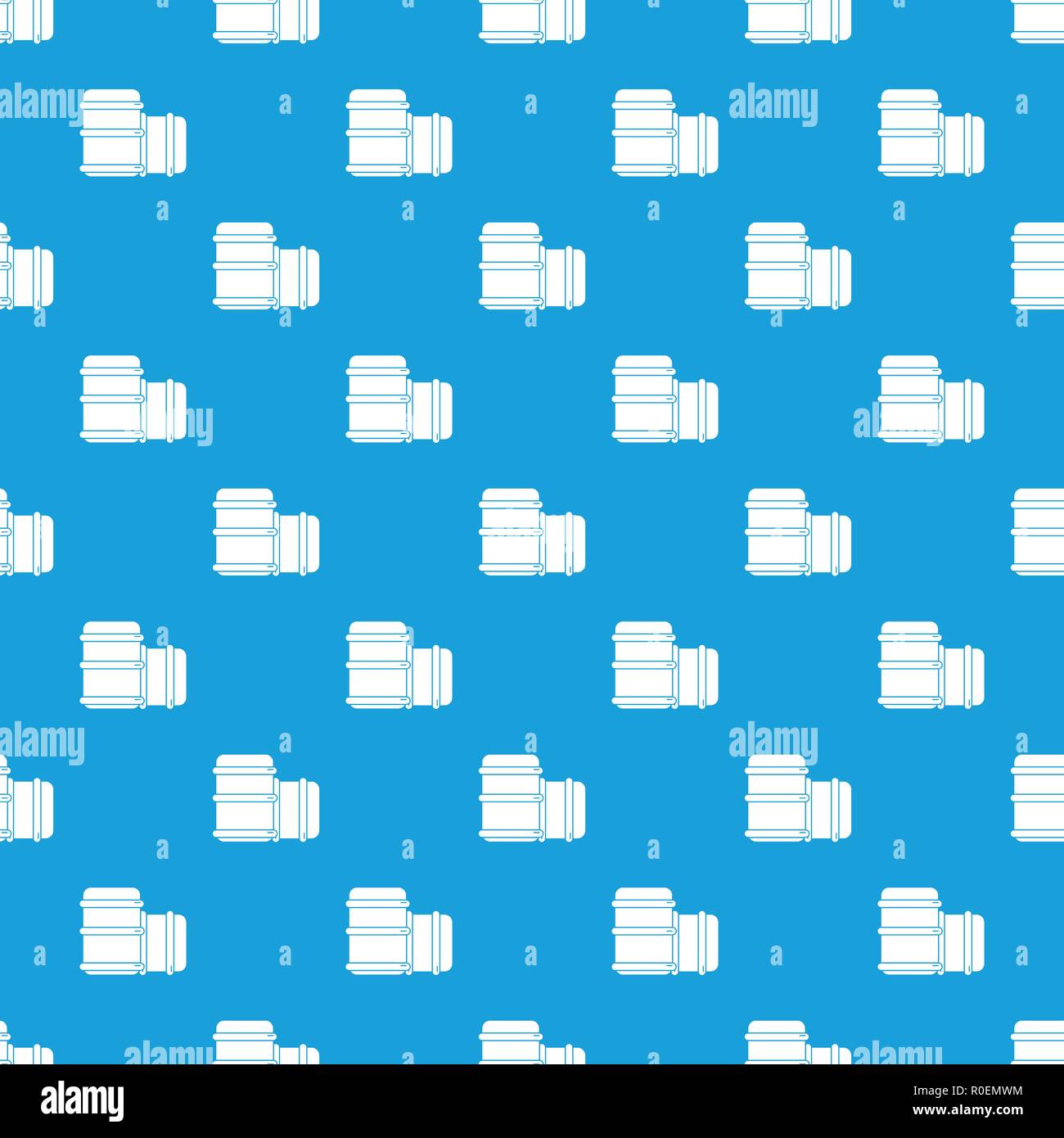 Paintball barell equipment pattern vector seamless blue Stock Vector
