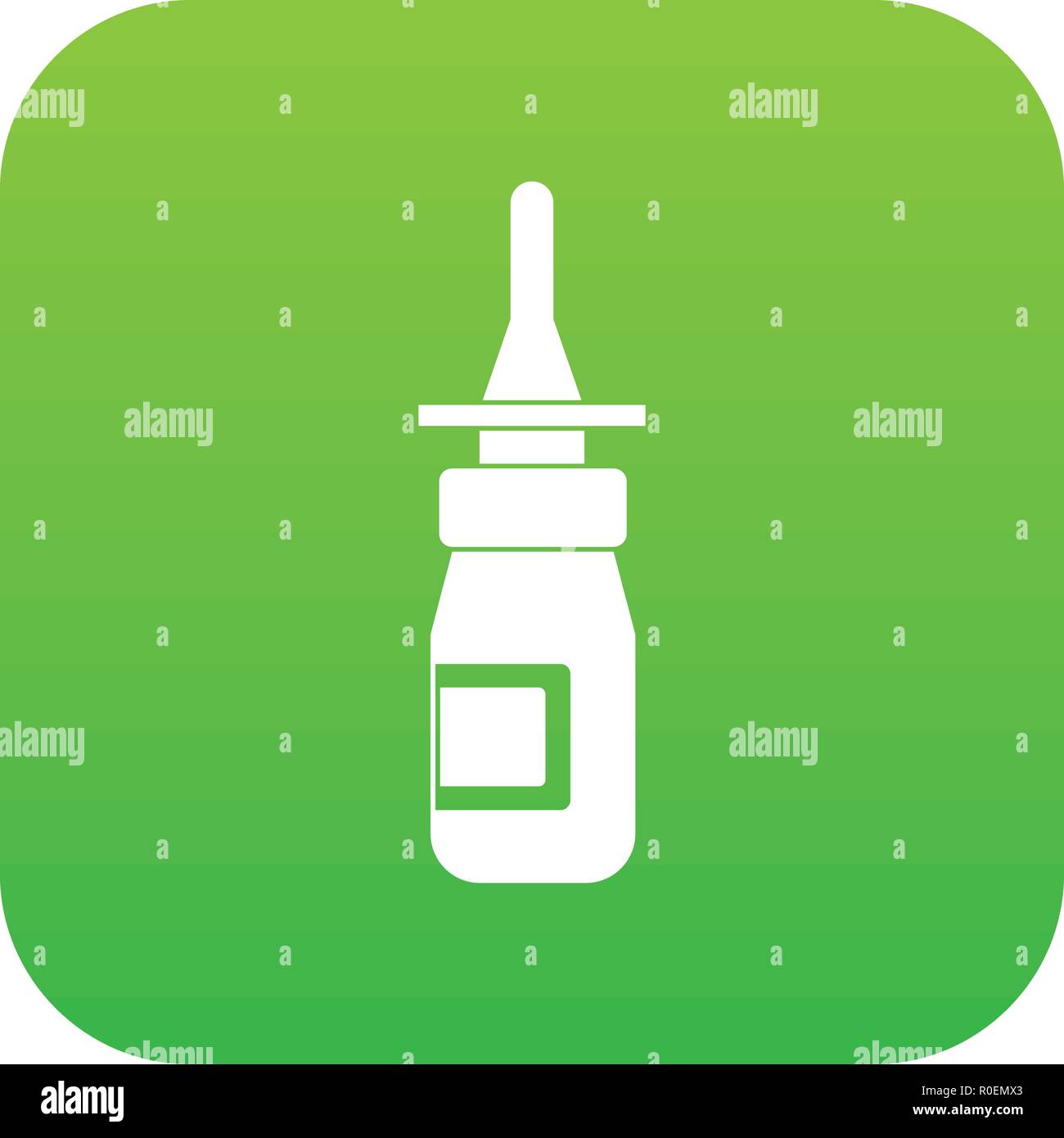 Nasal drops icon digital green Stock Vector