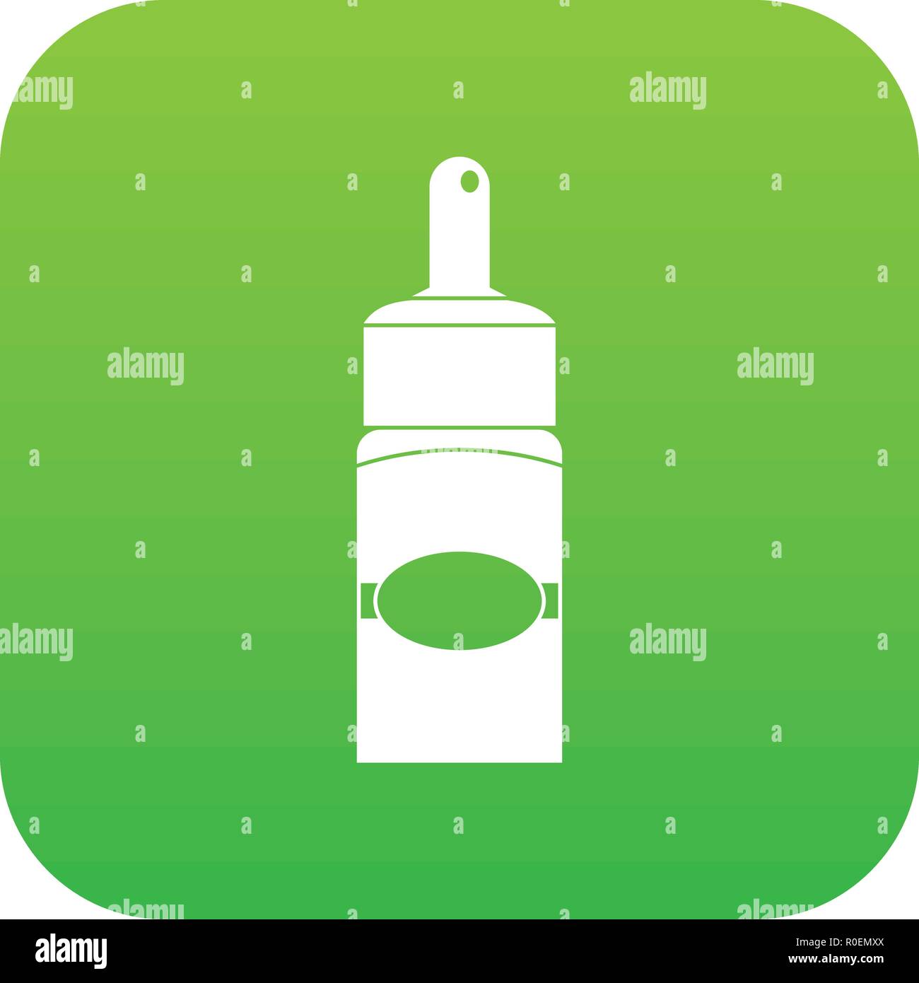 Medical drops icon digital green Stock Vector