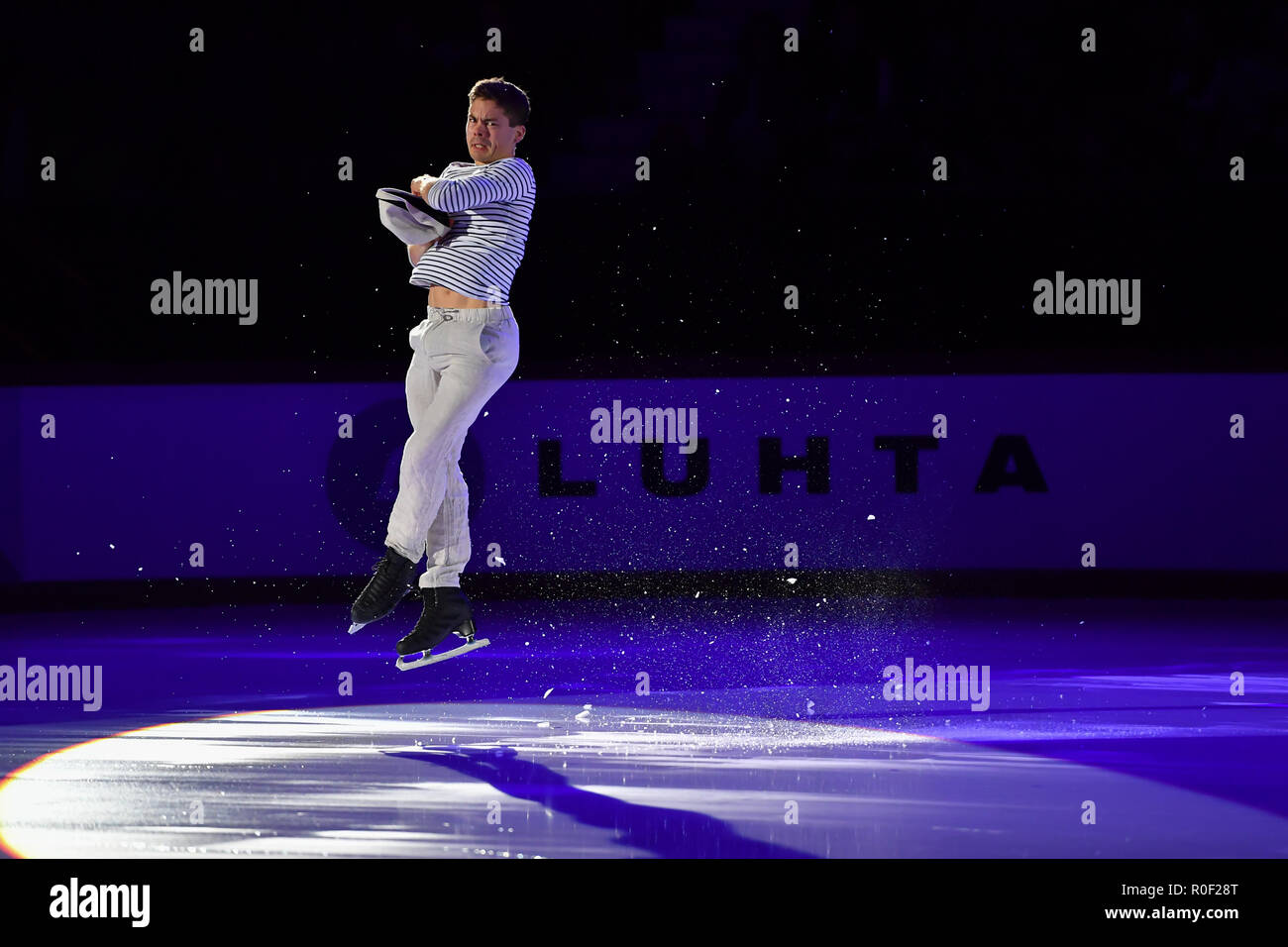 Helsinki, Finland. 4th Nov 2018. Finland's Valtter Virtanen during