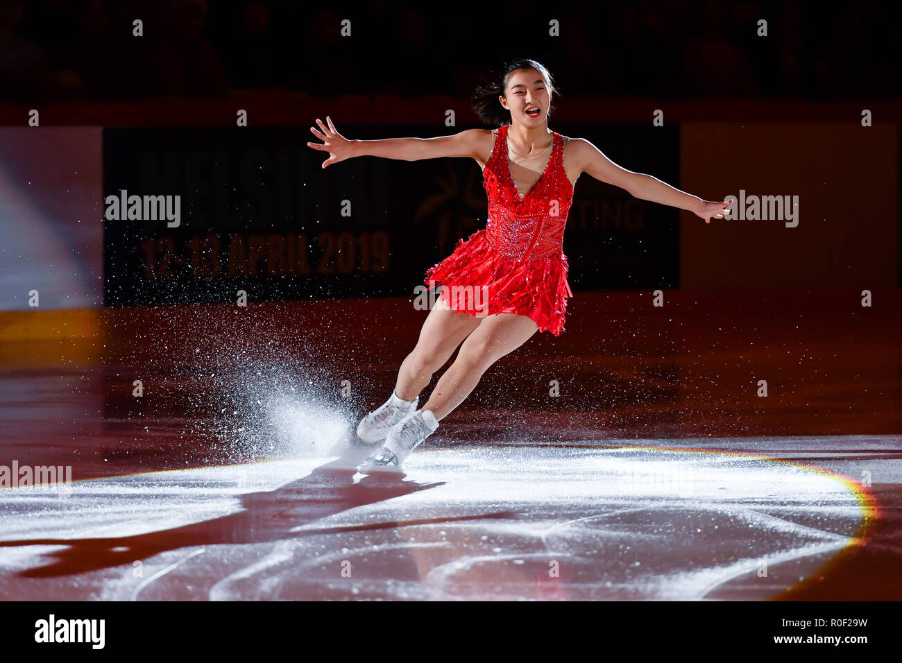 Helsinki, Finland. 4th Nov 2018. Japan's Kaori Sakamoto (in 3rd Ladies