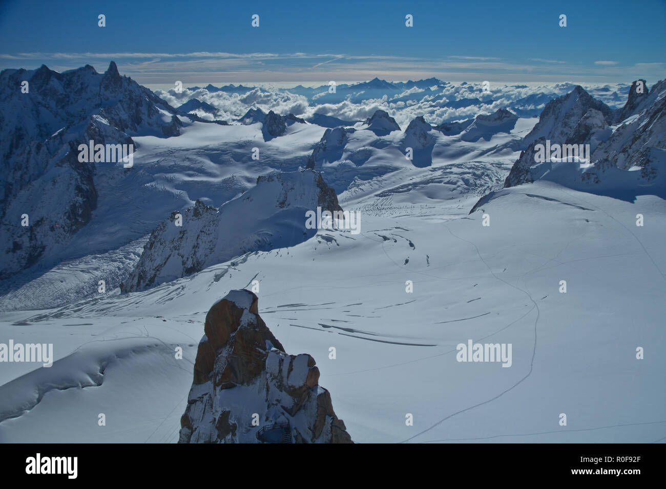 The Aiguille du Midi is a mountain in the Mont Blanc massif within the ...