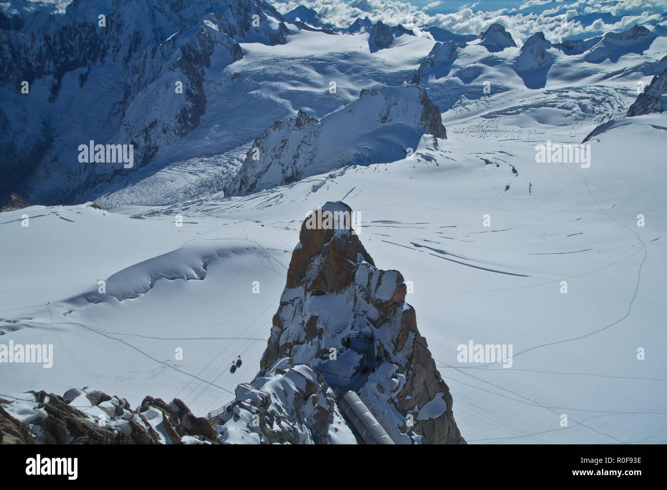 The Aiguille du Midi is a mountain in the Mont Blanc massif within the ...