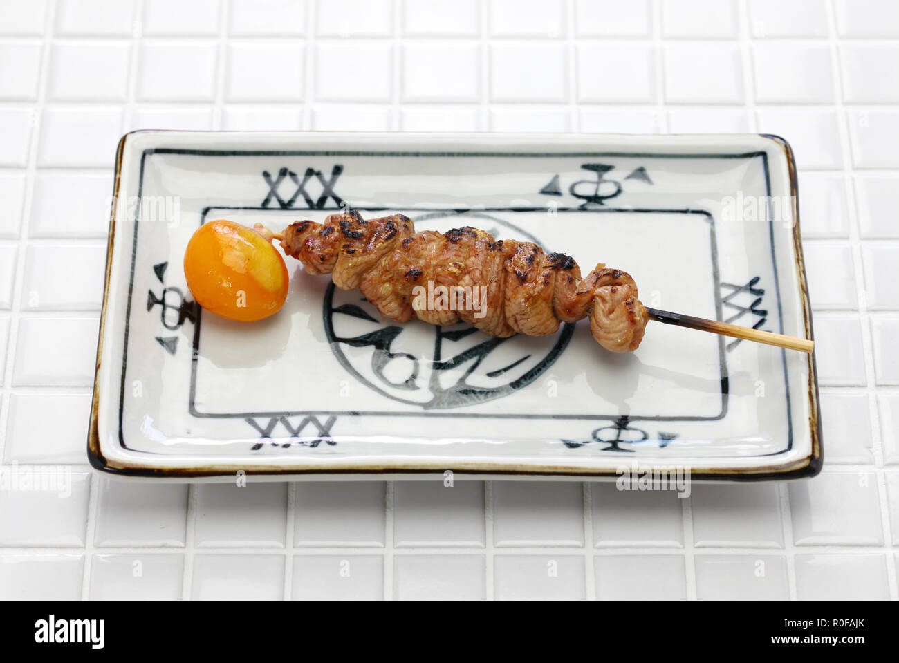 yakitori, japanese grilled chicken skewers, very rare chouchin
