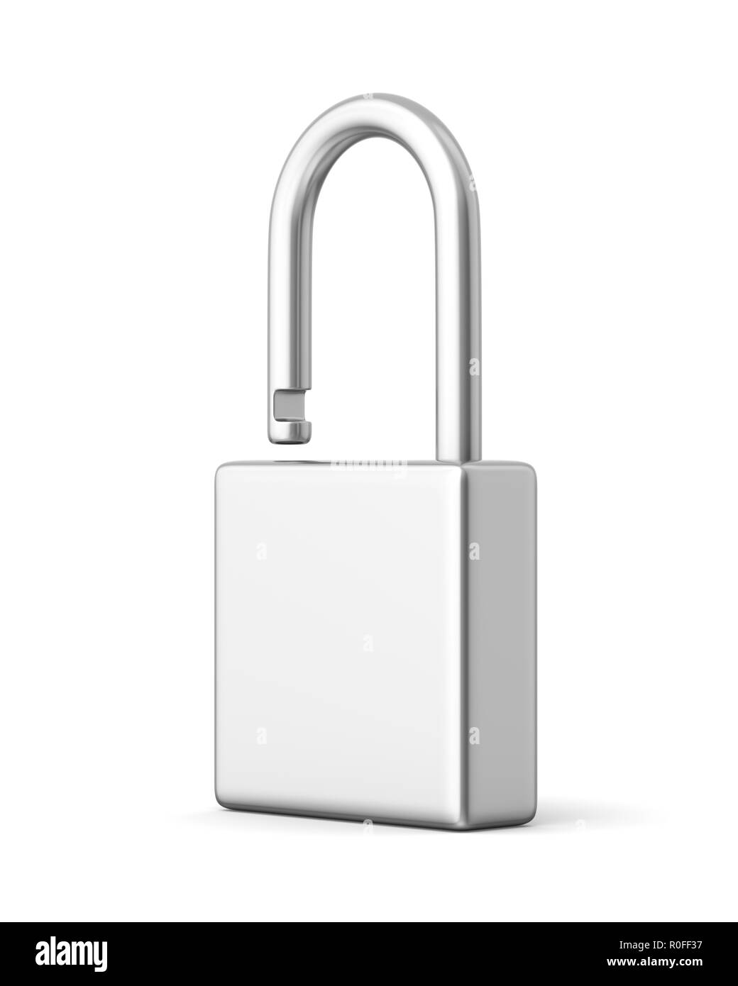 3d rendered metal padlock on a white background Stock Photo - Alamy