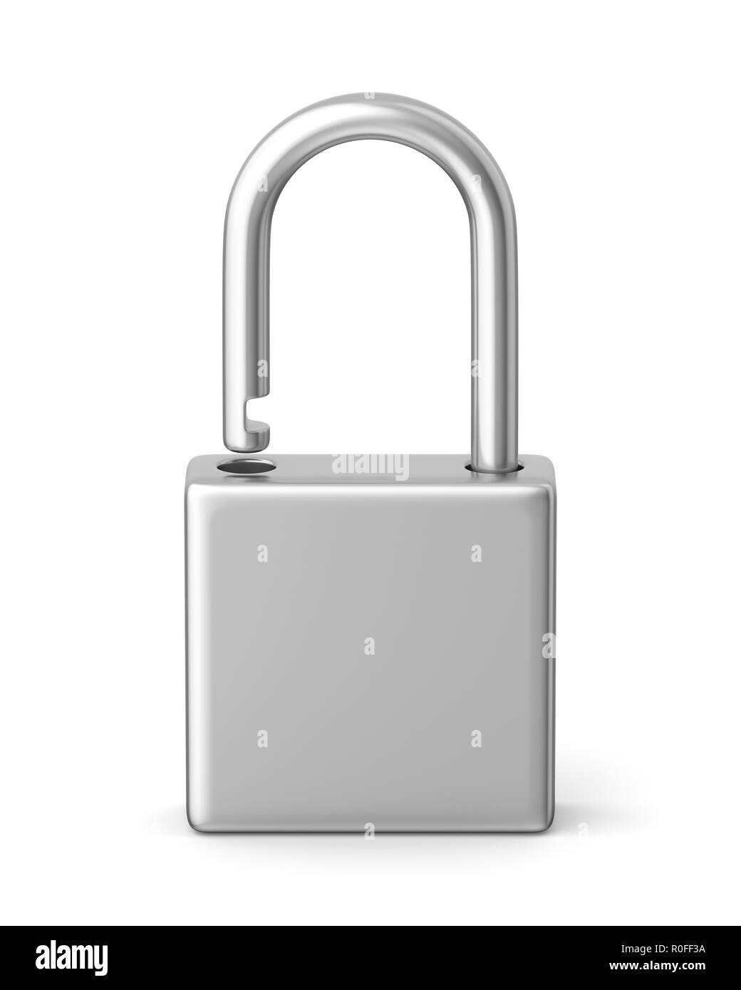 3d rendered metal padlock on a white background Stock Photo - Alamy