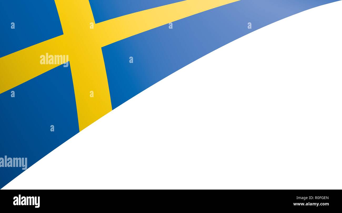 Sweden flag, vector illustration on a white background Stock Vector