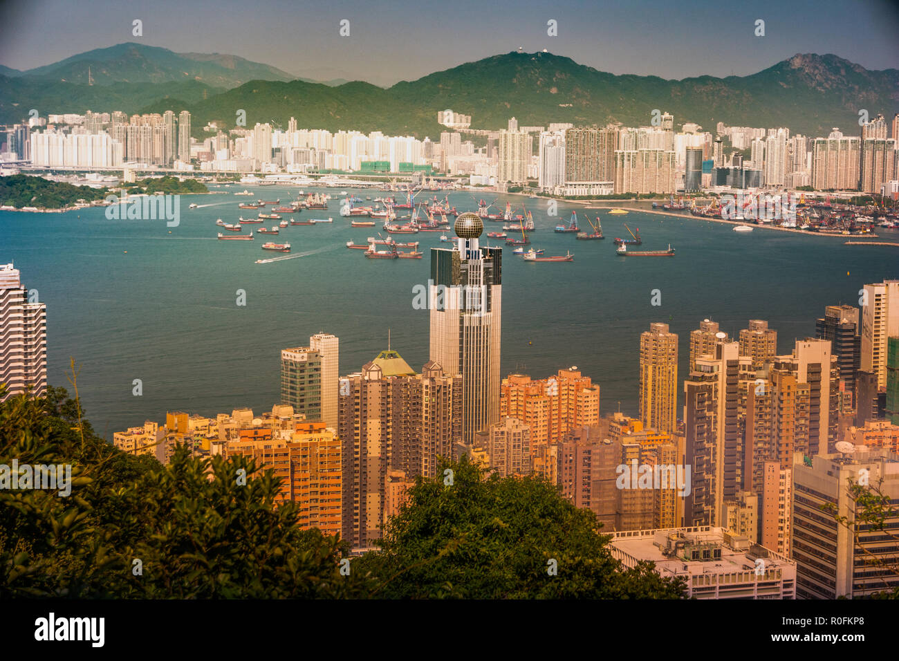 Hong Kong Skyline View From Victoria Peak Stock Photo - Alamy