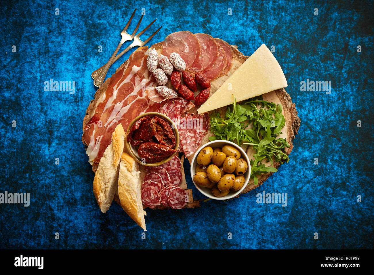 Delicious mix of different snacks and appetizers Stock Photo Alamy