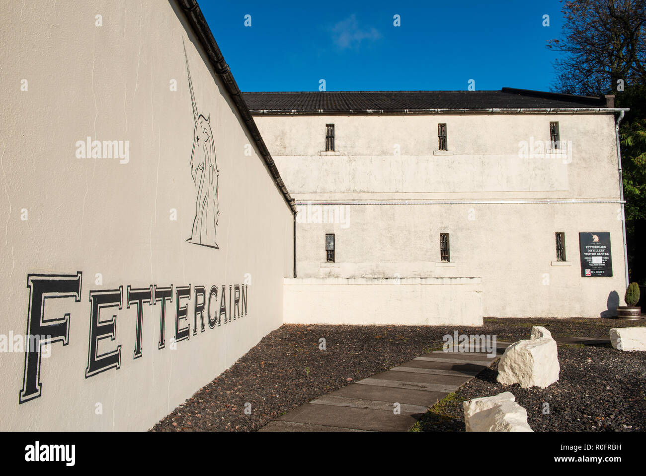 Fettercairn Distillery, Aberdeenshire, Scotland. Stock Photo