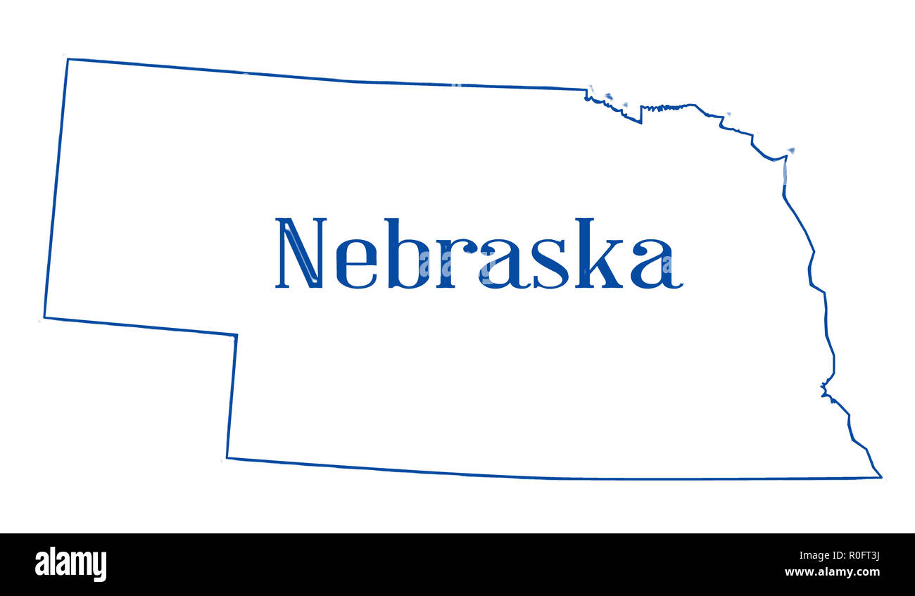 Us state nebraska map Cut Out Stock Images & Pictures - Alamy