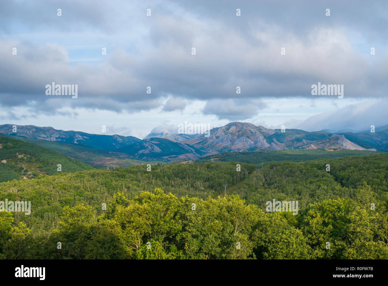 Landscape. Fuentes Carrionas y Fuente Cobre Nature Reserve, Palencia province, Castilla Leon, Spain. Stock Photo