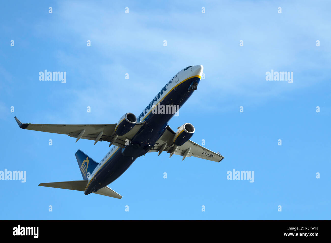 Ryan Air Boeing on take-off Stock Photo