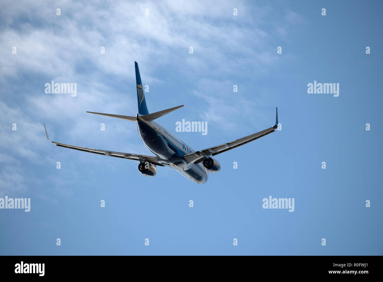 Ryan Air Boeing on take-off Stock Photo
