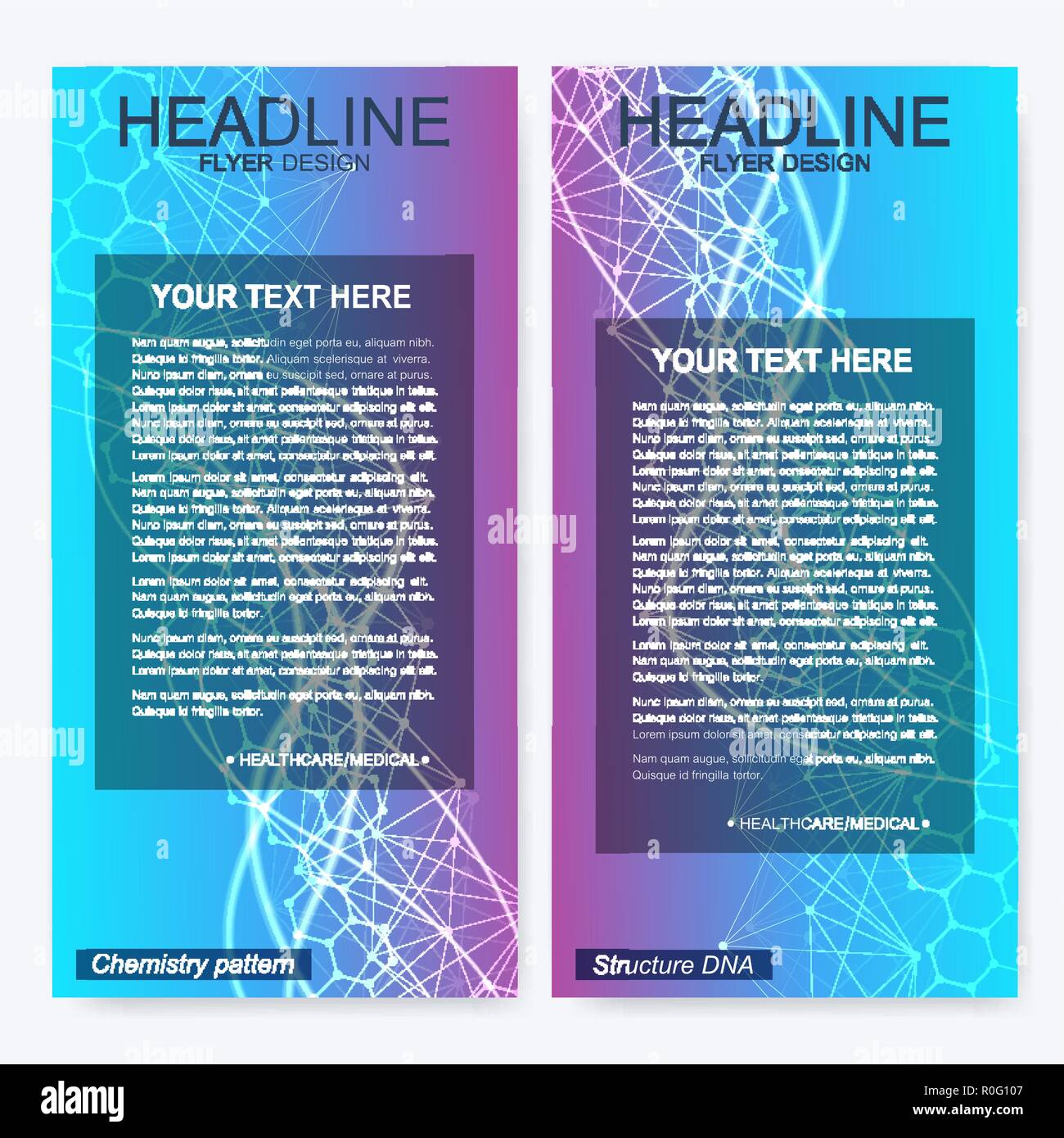 Modern set of vector flyers, banners. Geometric abstract presentation ...