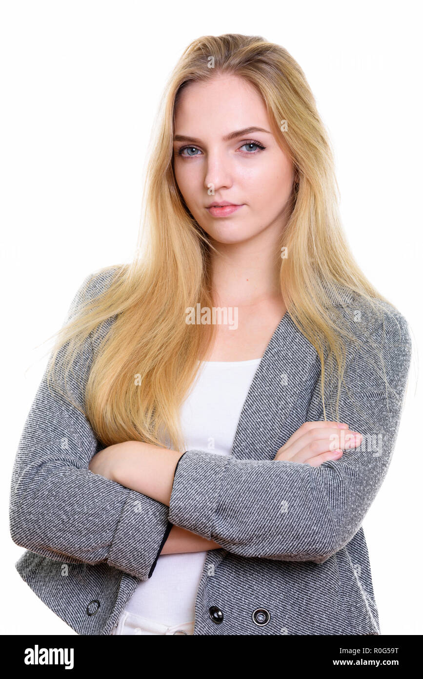 Woman crossed crossed arms hi-res stock photography and images - Alamy