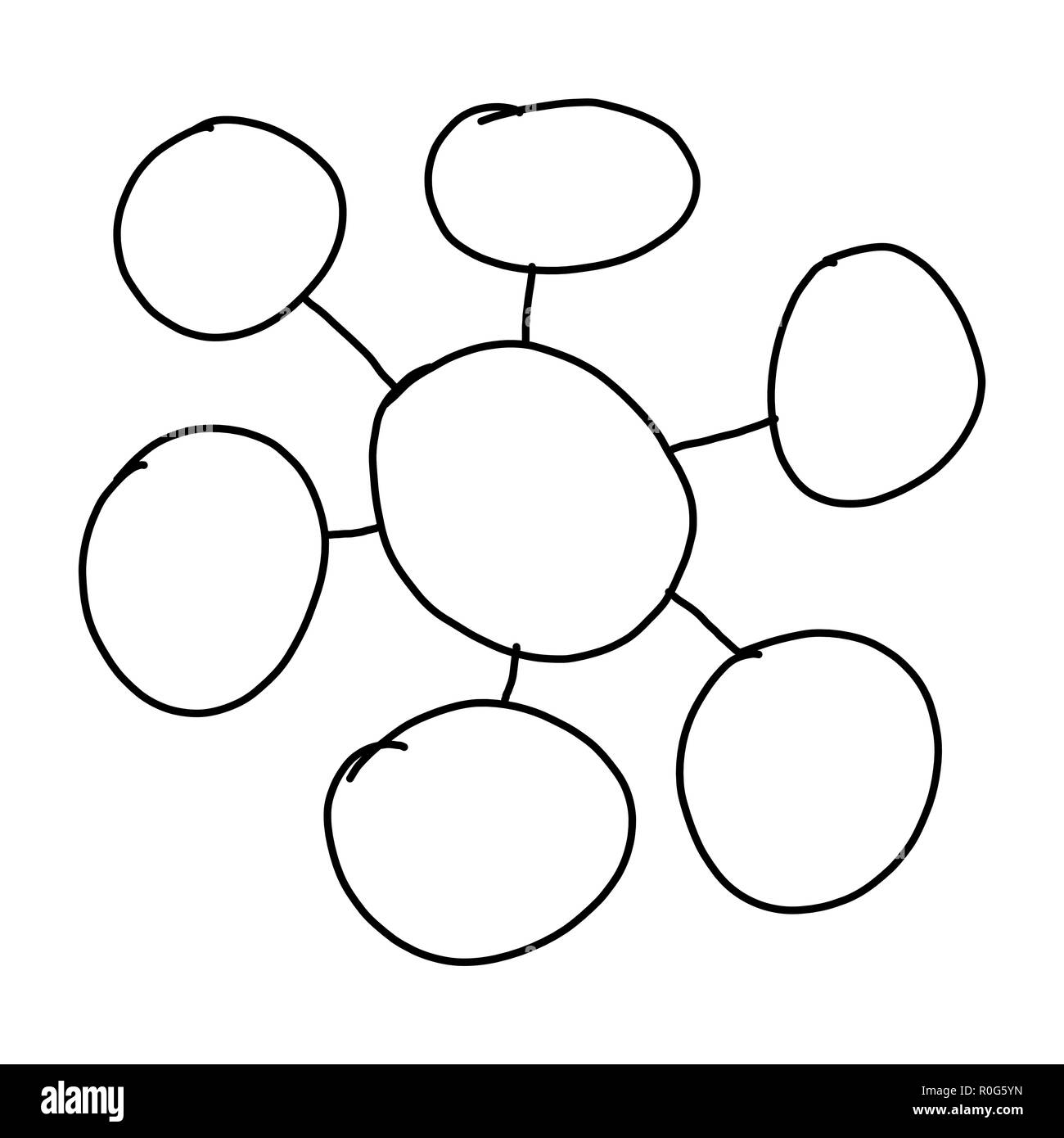 Hand drawn a empty geometry of Business concept for design system to ...