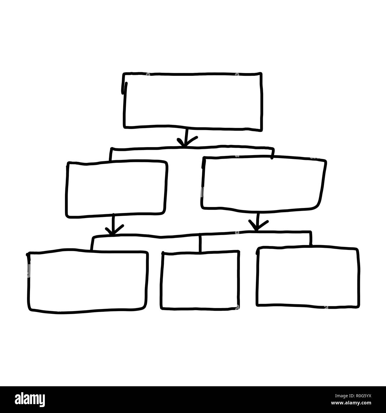 Hand drawn a empty geometry of Business concept for design system to input the idea of your work. Stock Photo