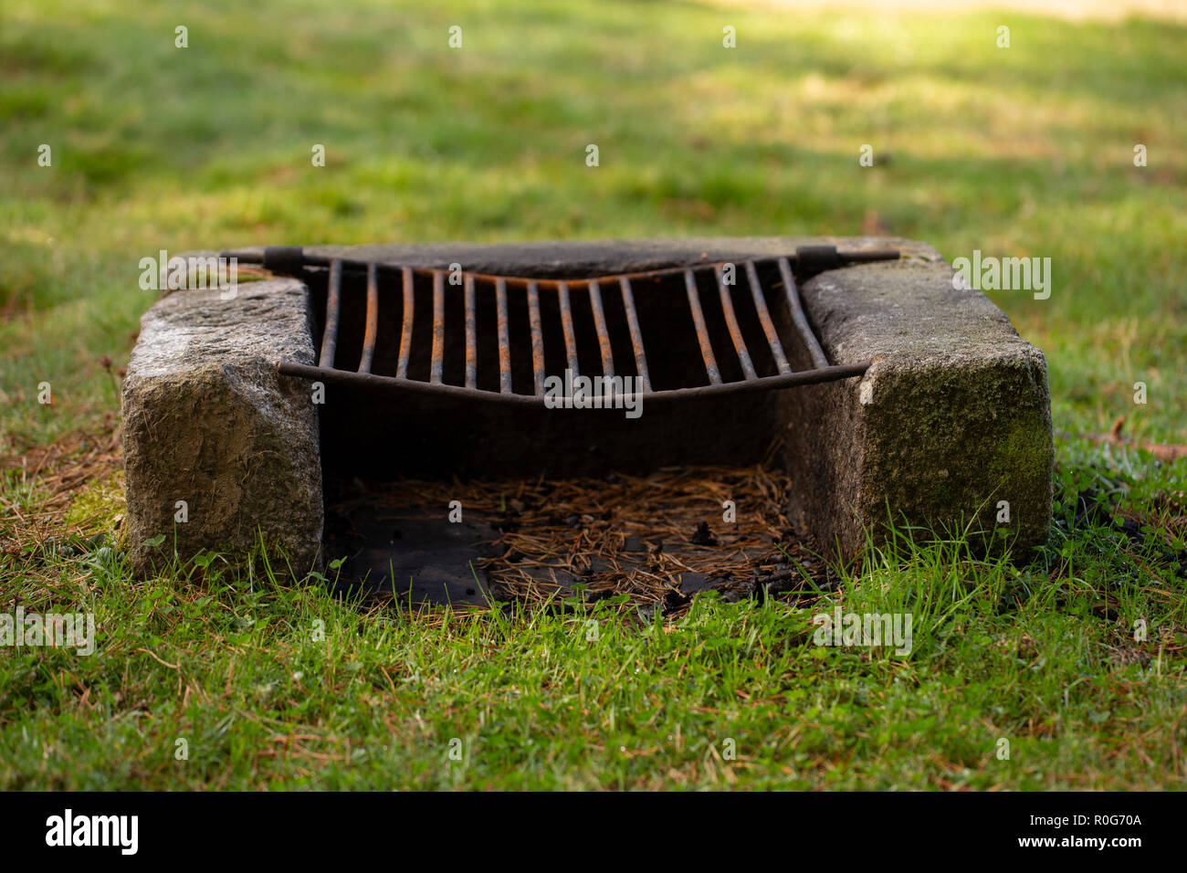 Grill in a park Stock Photo Alamy