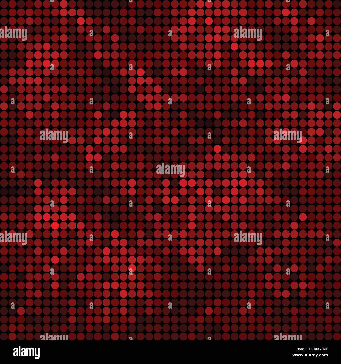 abstract vector colored round dots background - red Stock Vector