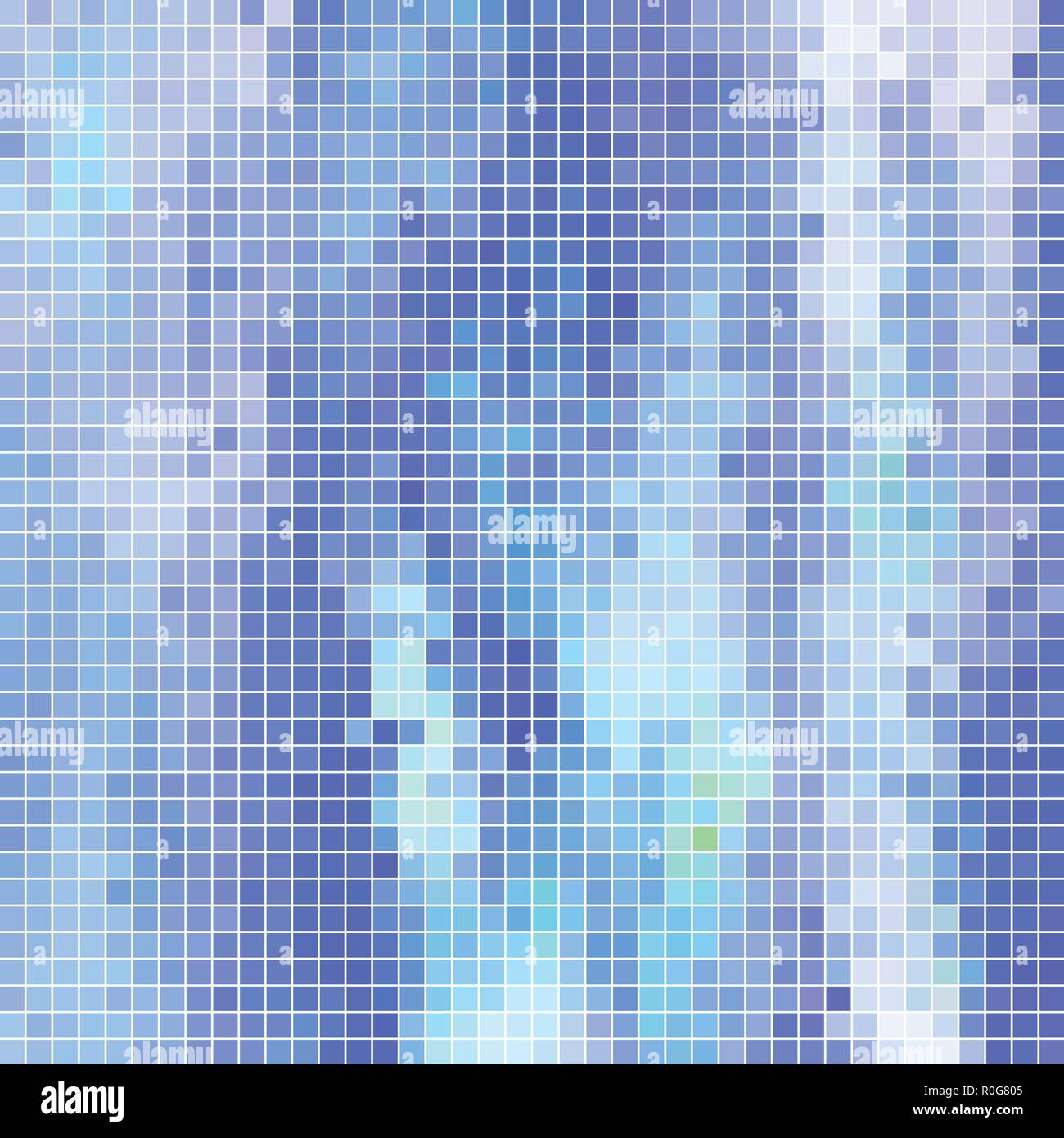 abstract vector square pixel mosaic background - blue Stock Vector ...