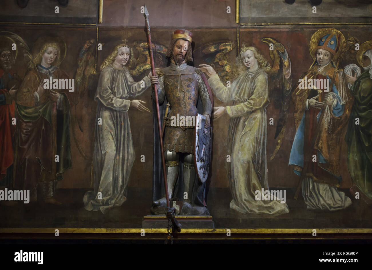 Gothic statue of Saint Wenceslas of Bohemia in Saint Wenceslas' Chapel