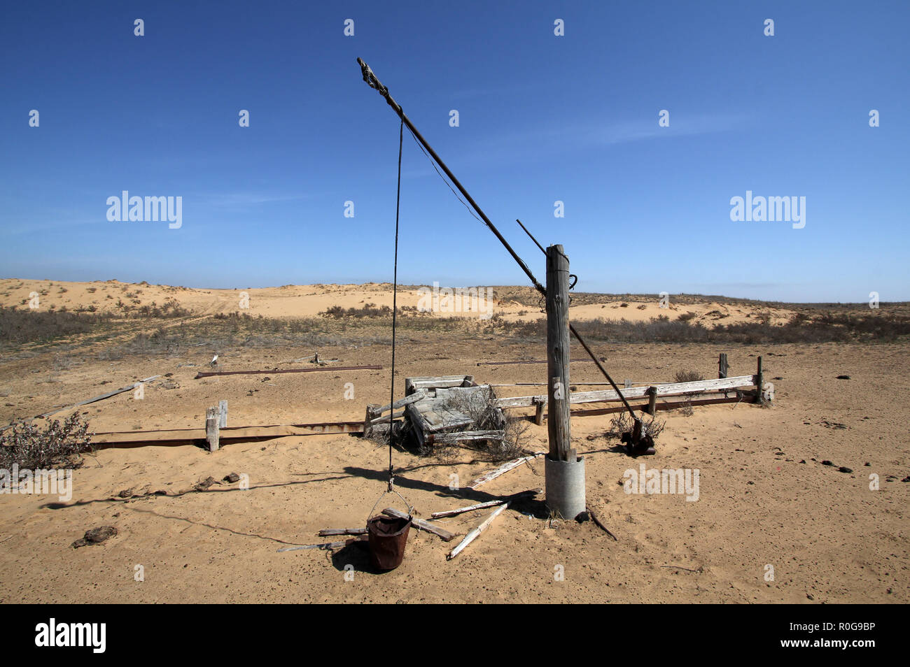 Sand dunes in the Russian desert, Russia, Astrakhan Stock Photo