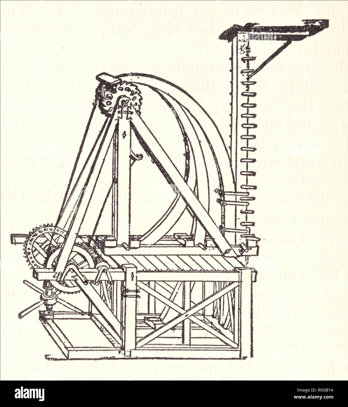 MACHINE FOR THE ELEVATION OF THE MOST HOLY NAIL Stock Photo