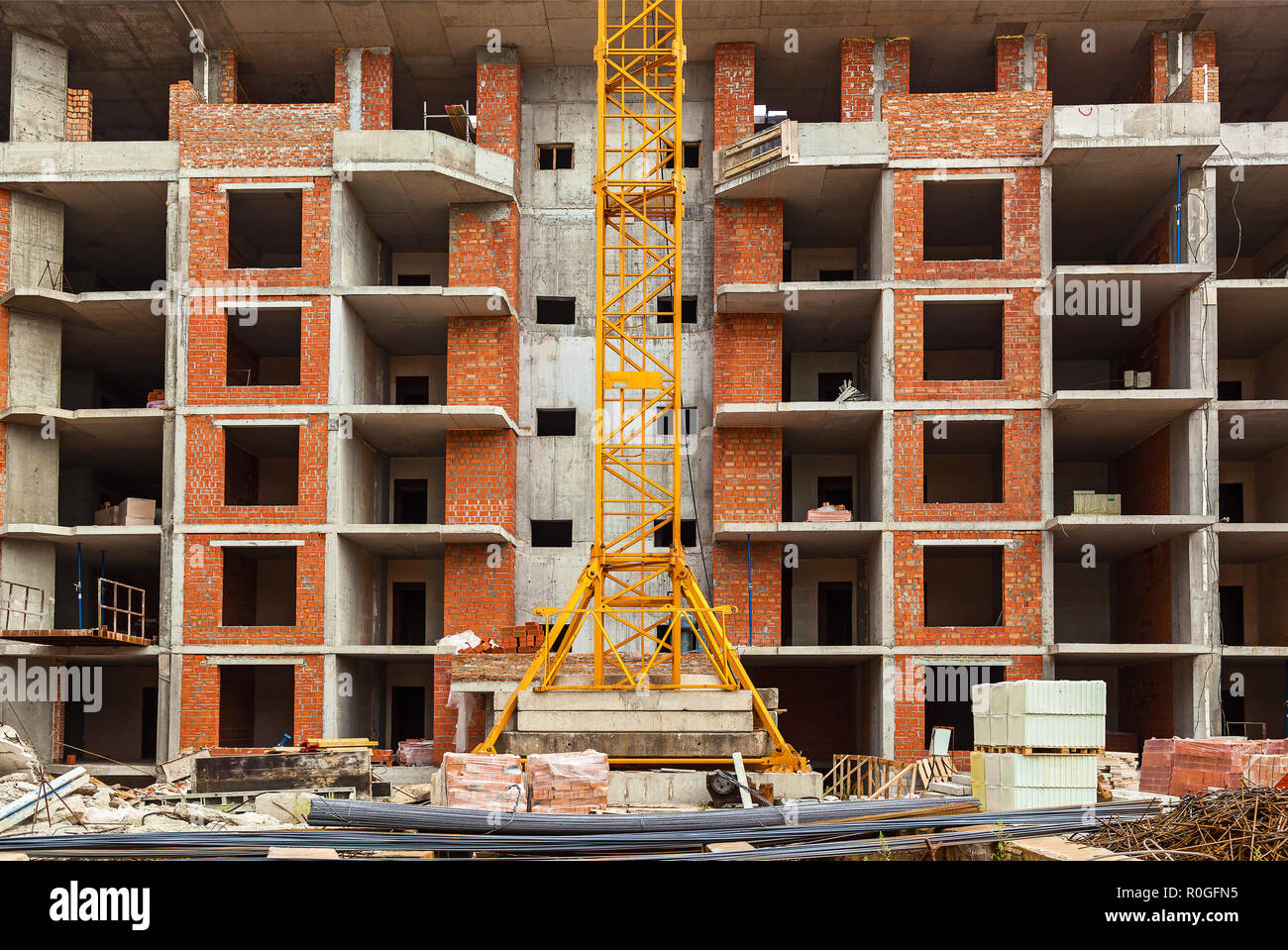 Design of reinforcement frame reinforcement for concrete frame house, brick house, formwork for