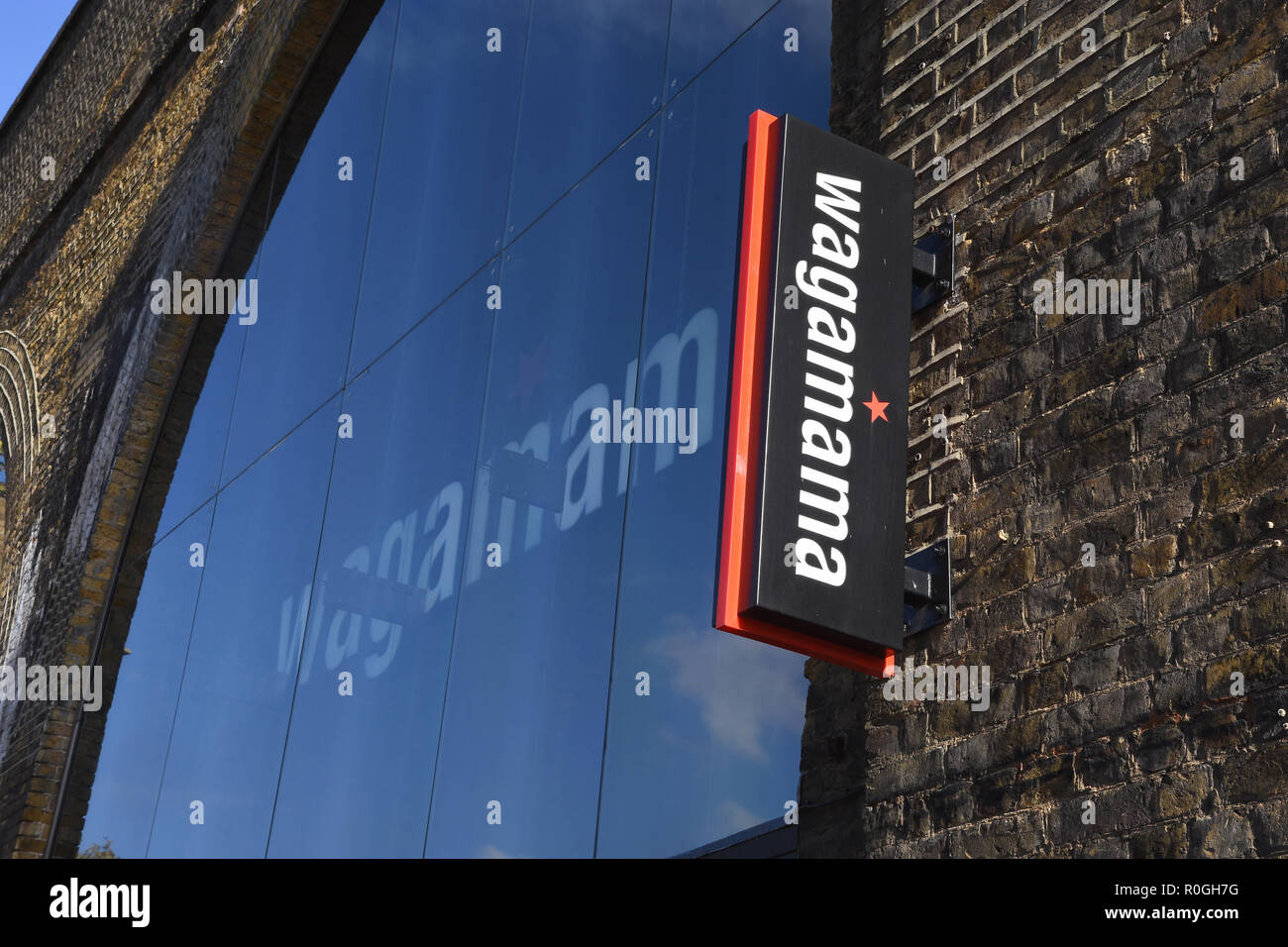 Wagamama Sign and logo,20 Summer Street,Bankside,London Bridge,London.UK Stock Photo Alamy