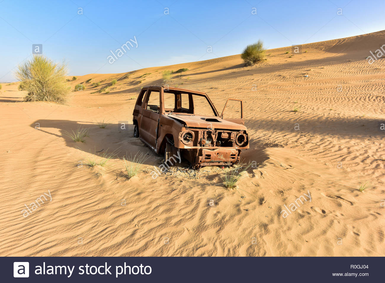 Off Road Vehicle Damage Desert High Resolution Stock Photography and