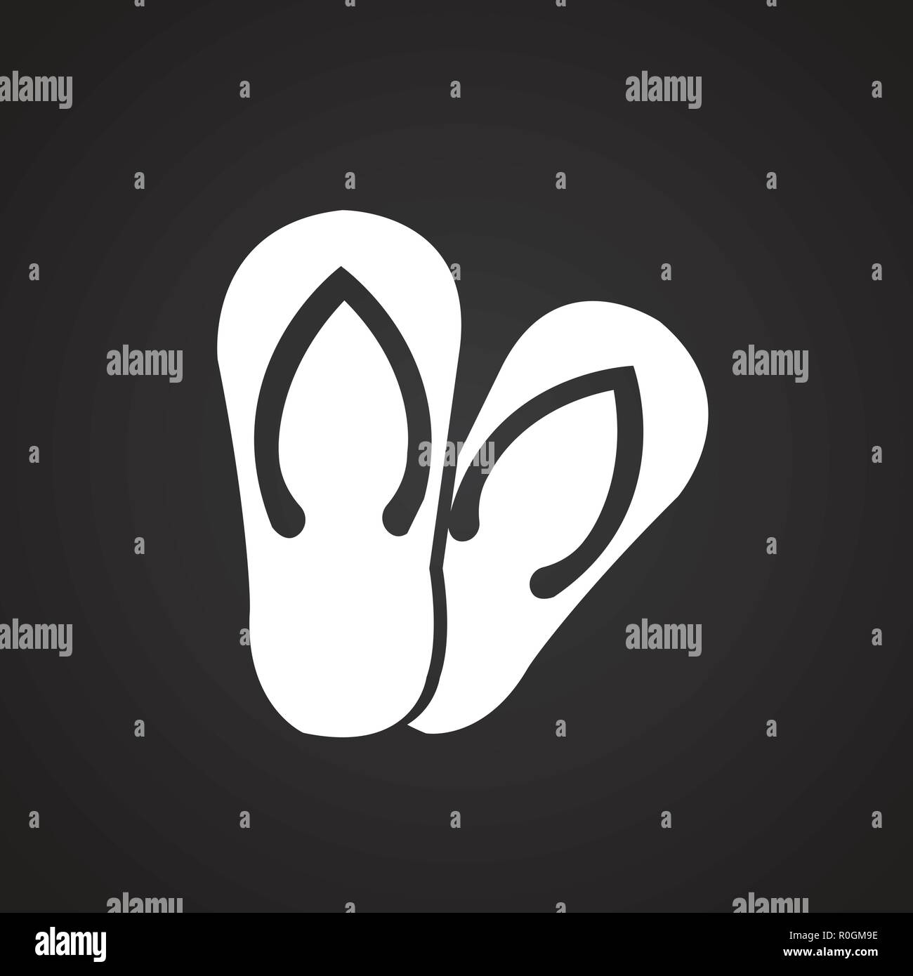 Slipers on black background icon Stock Vector Image & Art - Alamy