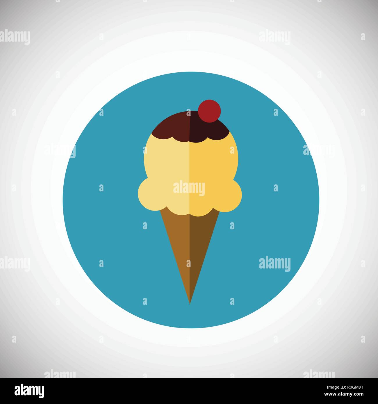 Ice cream on flat background icon Stock Vector Image & Art - Alamy