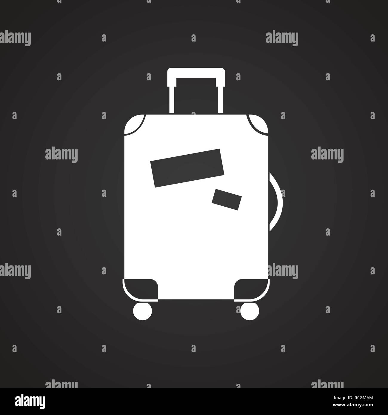 Travel luggage on black background icon Stock Vector Image & Art - Alamy