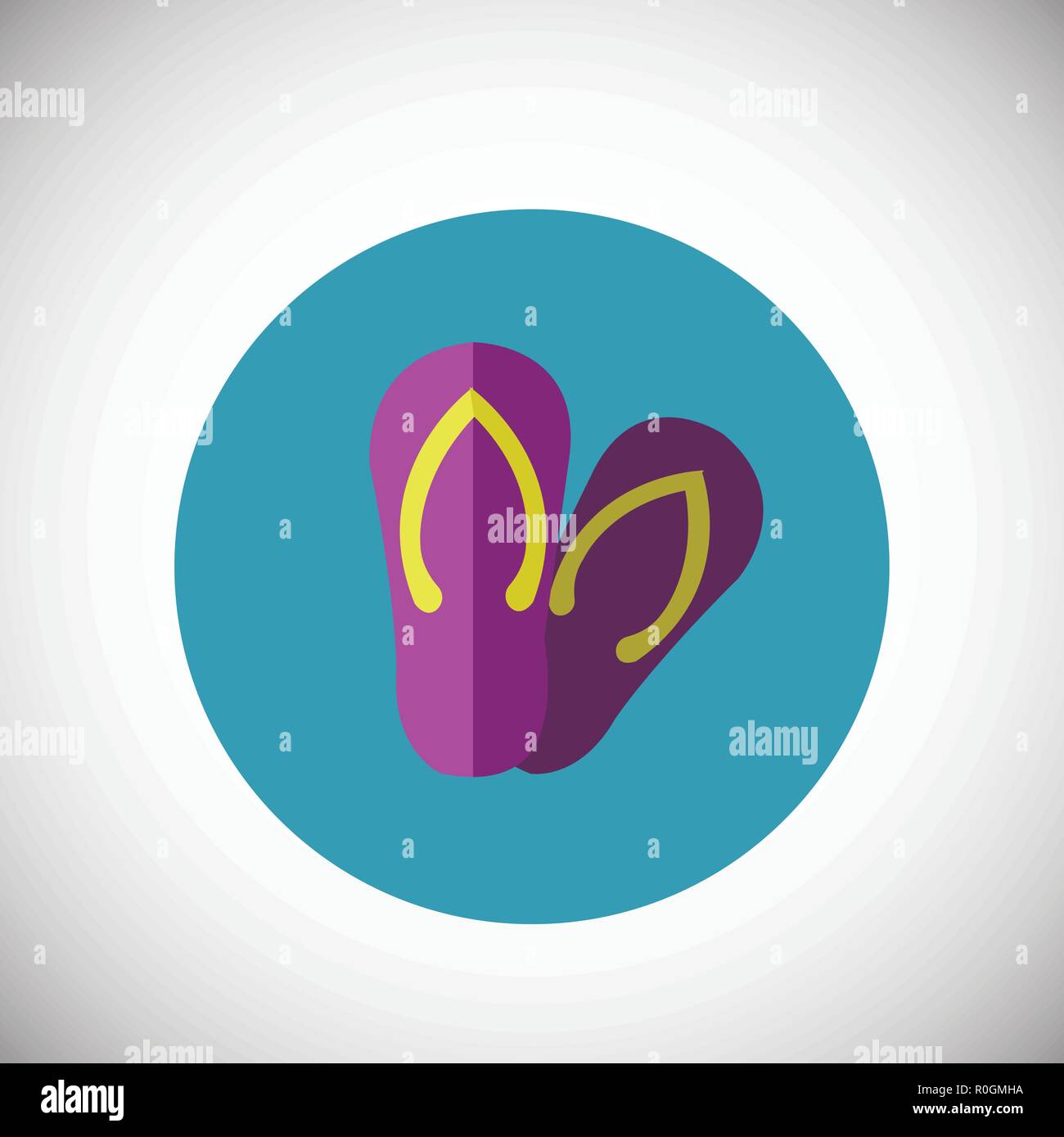 Slipers on flat background icon Stock Vector Image & Art - Alamy