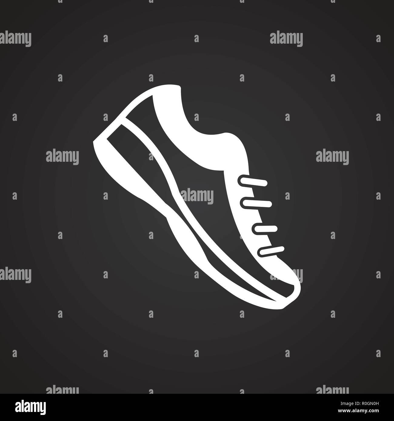 Running shoes on black background icon Stock Vector Image & Art - Alamy