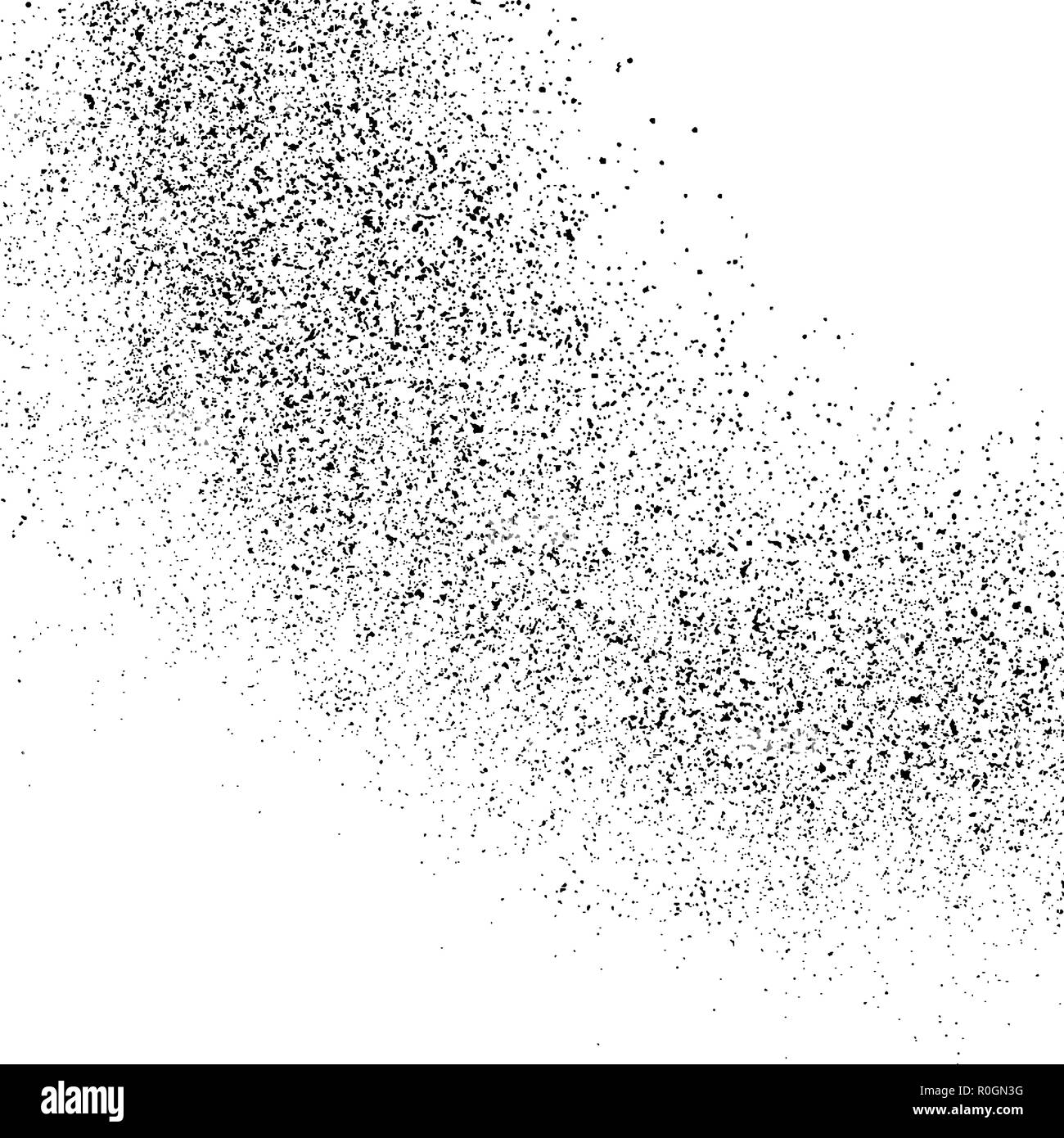 Black grainy texture isolated on white background. Particles overlay ...