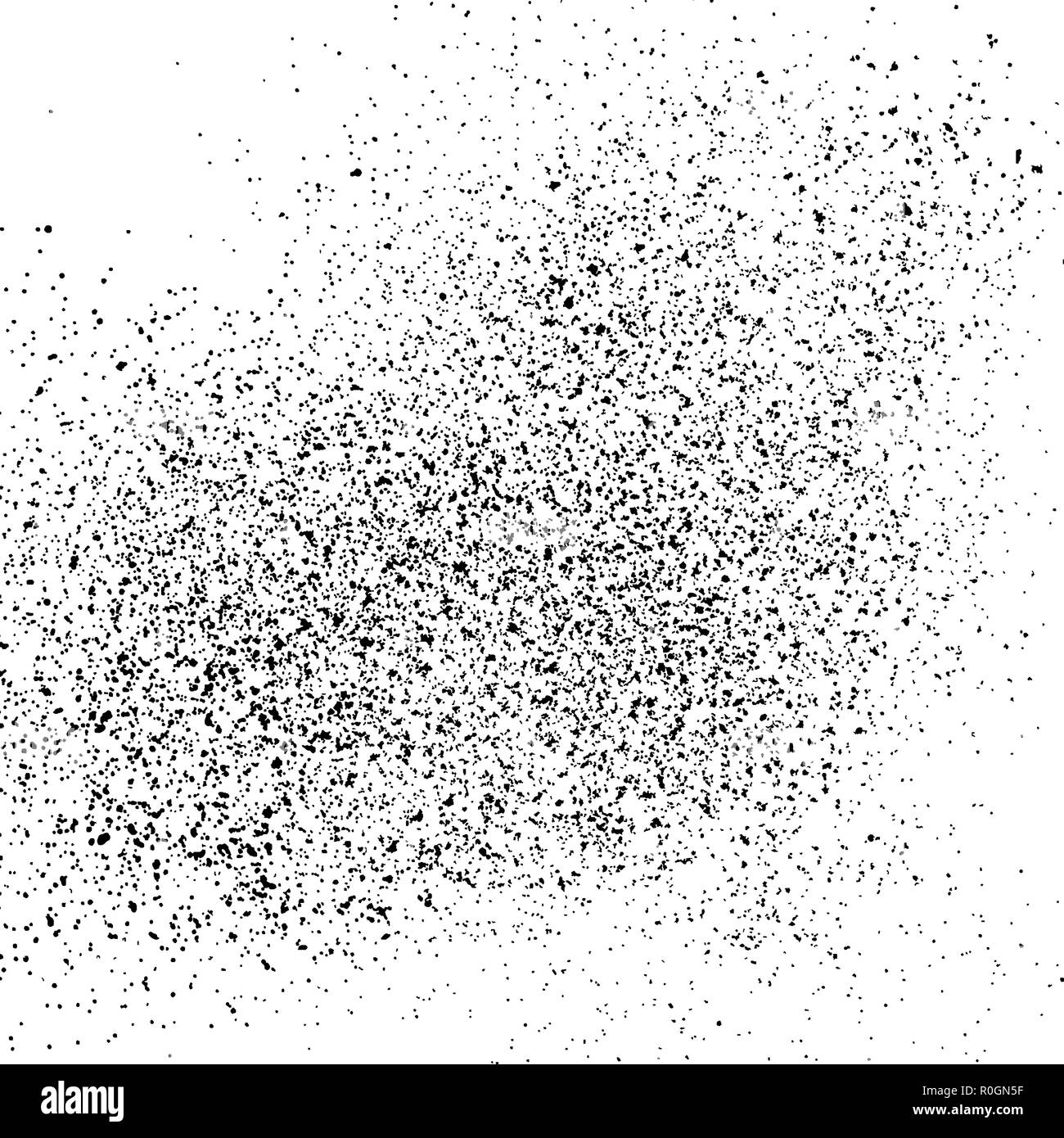 Black grainy texture isolated on white background. Particles overlay ...