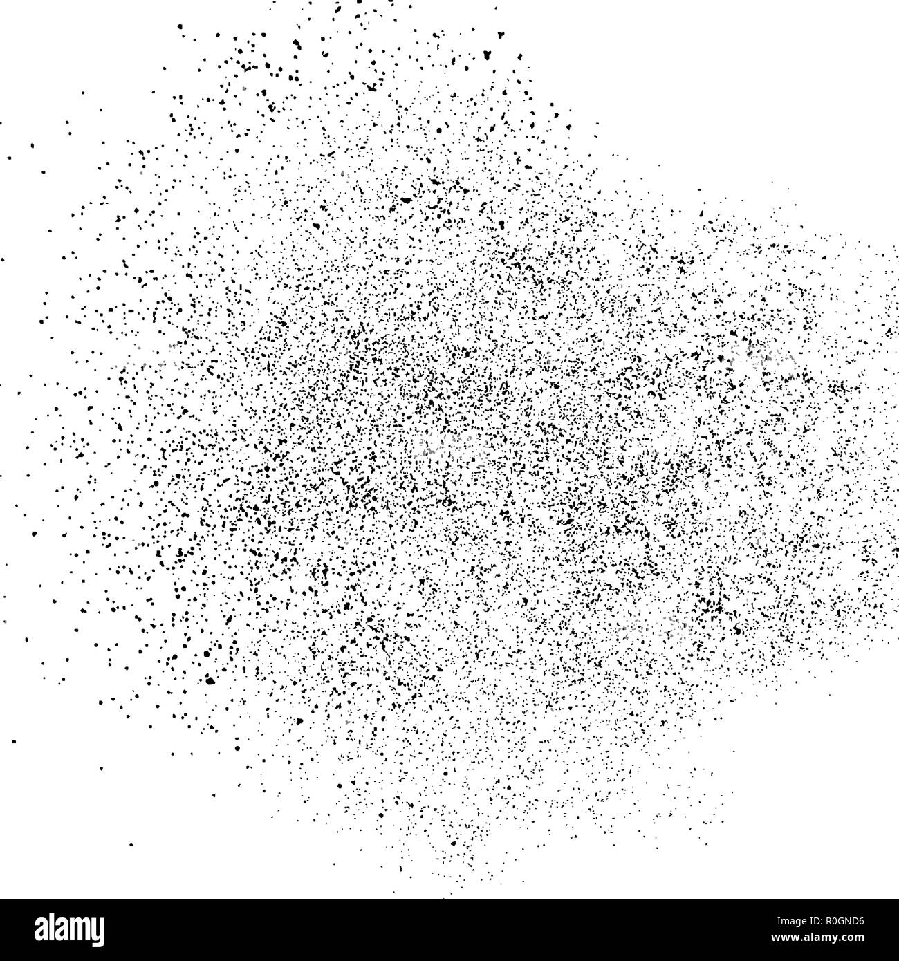 Black grainy texture isolated on white background. Particles overlay ...