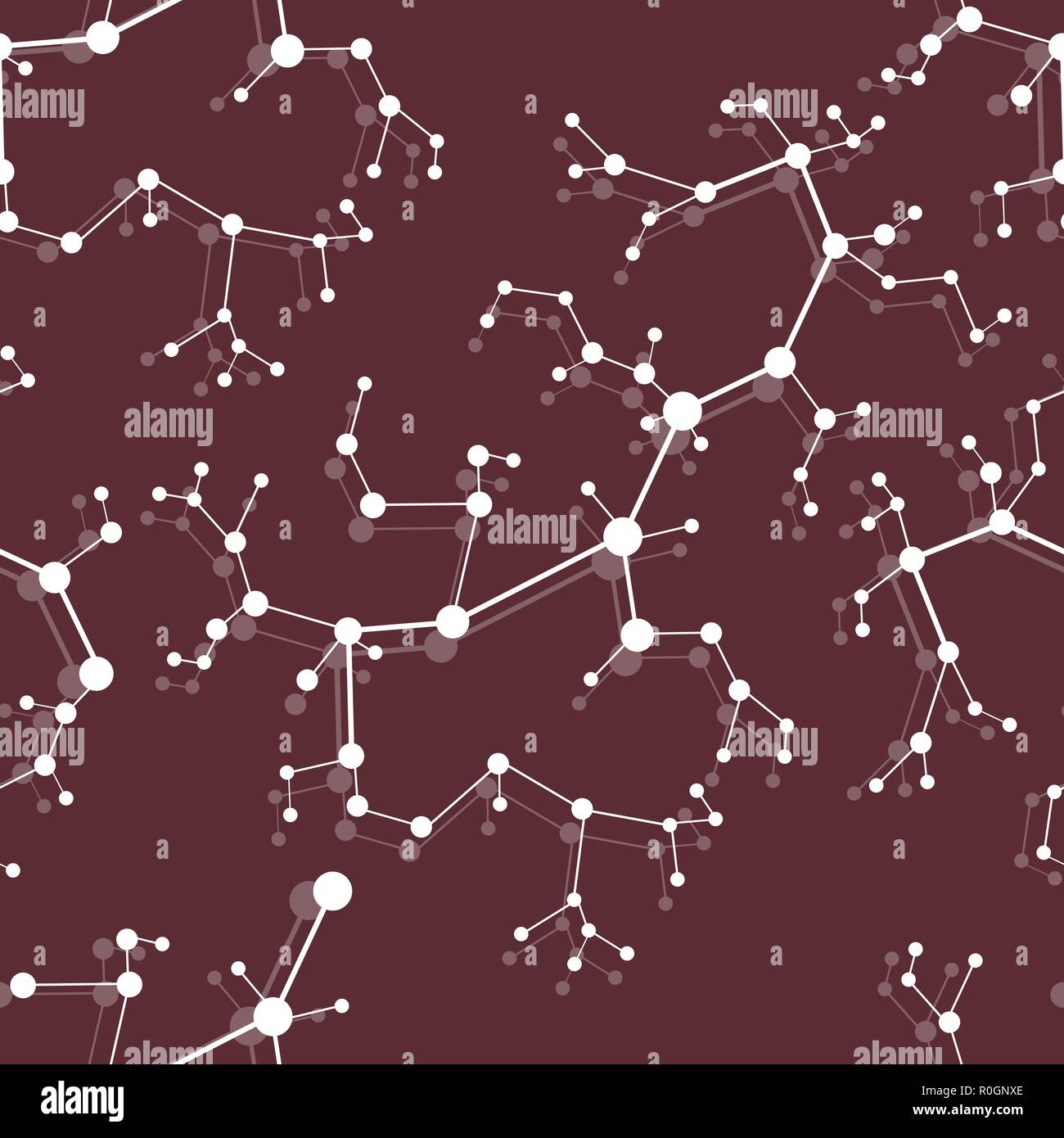 Biochemistry Pattern Seamless pattern with structures of molecules and communication ...