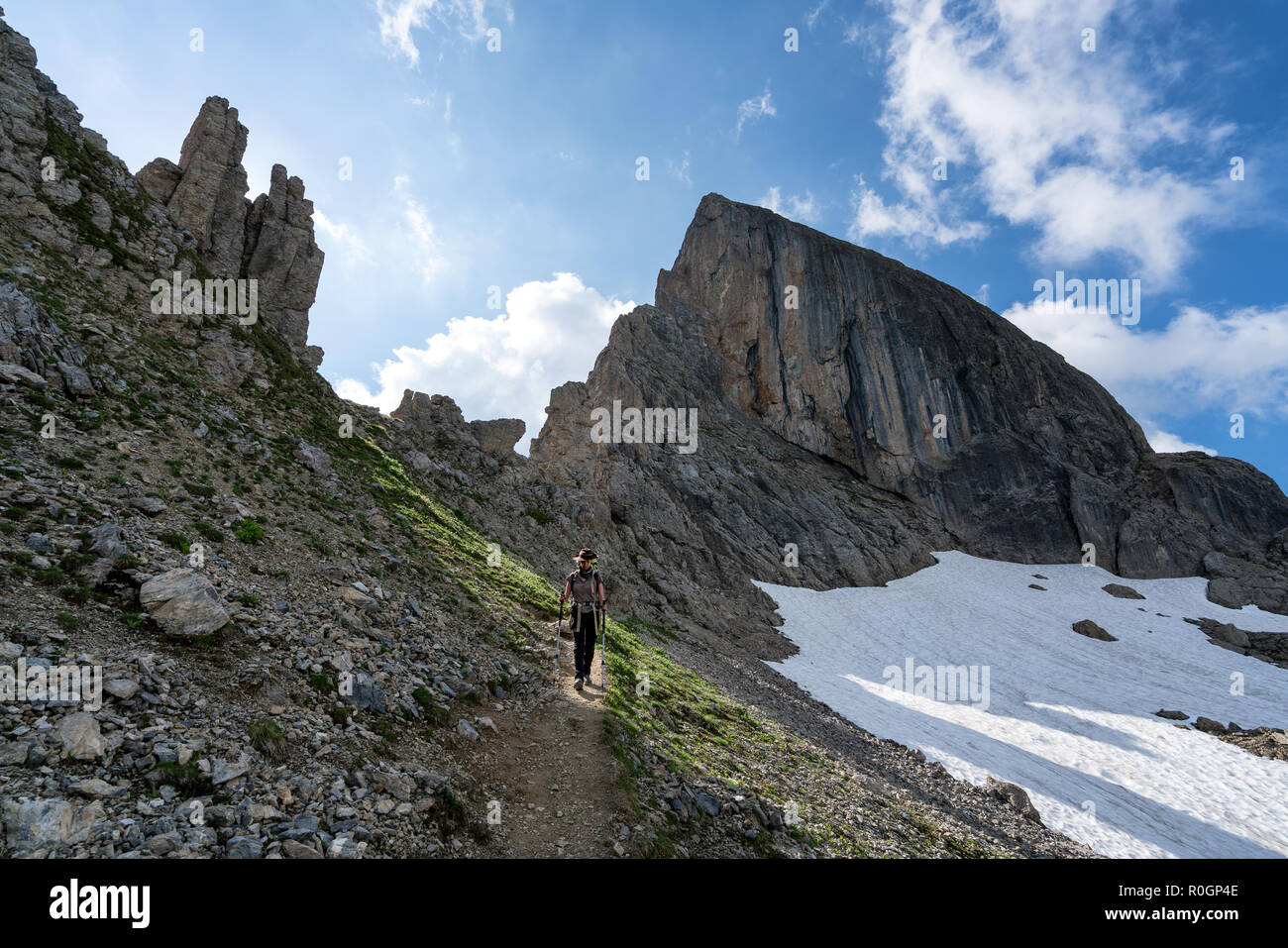 Hiking in the French Alps, Côte-d'Aime, France, Europe, EU Stock Photo