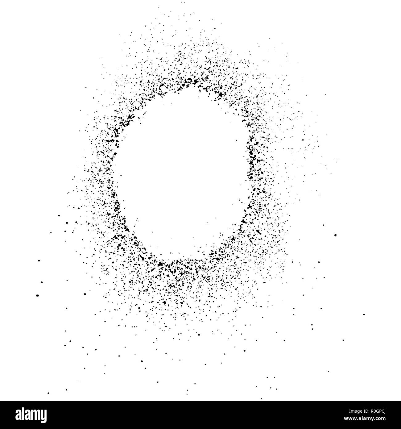 Grainy abstract texture of  frame is isolated on a white background. Spot design element. Distress overlay textured. Vector illustration,eps 10. Stock Vector