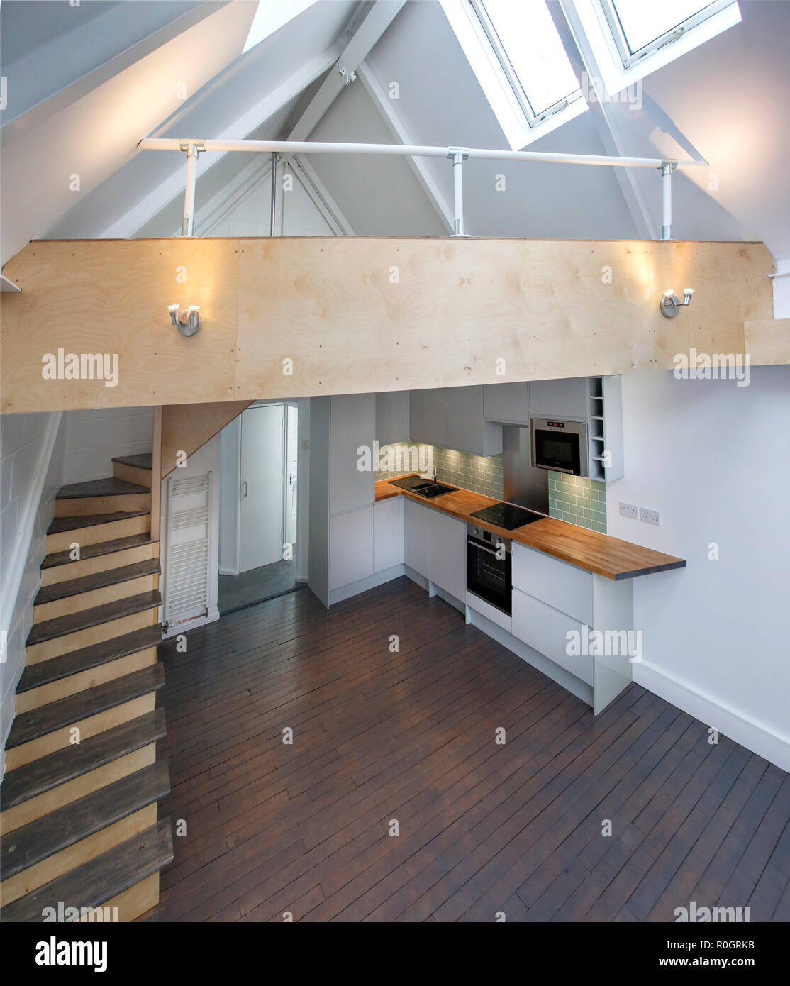 Loft living space in Camden Town London UK Stock Photo