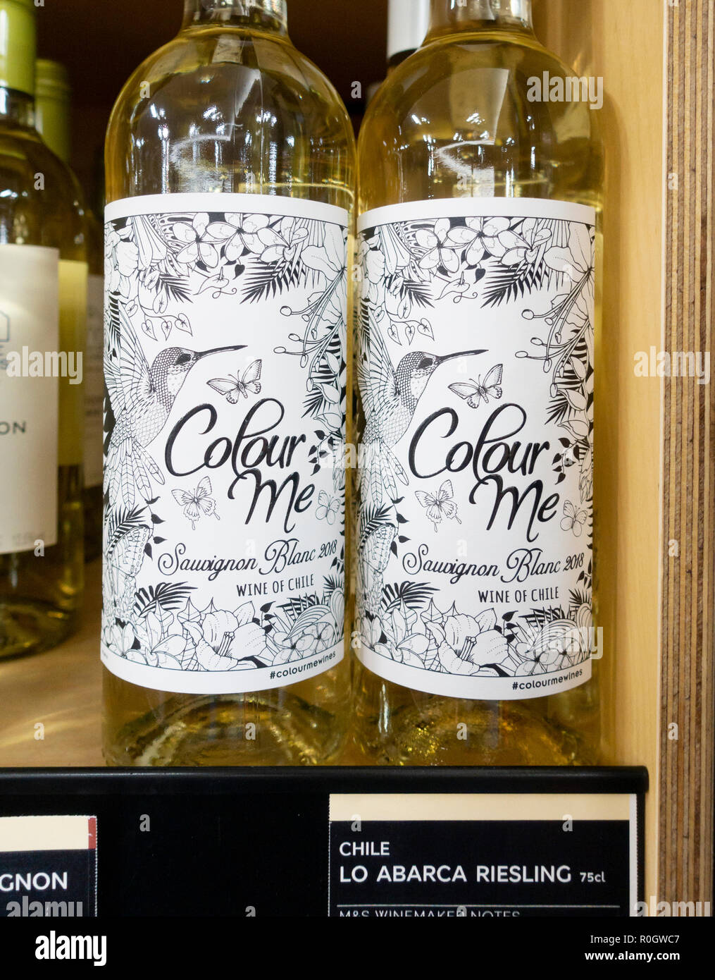 Colour me wine in M&S/Marks & Spencer store. UK Stock Photo